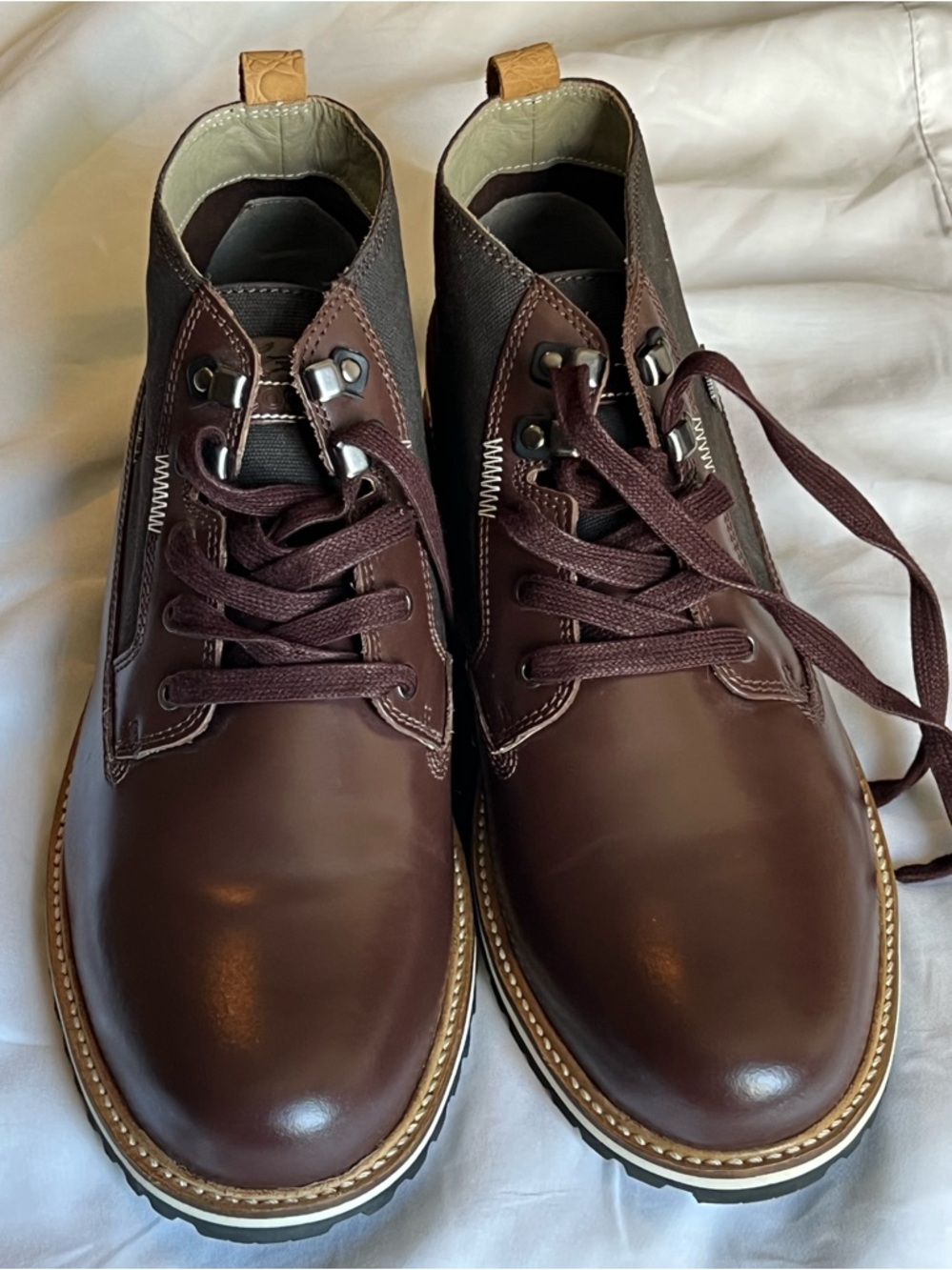 LACOSTE Men's Classic Leather Lace-Up Boots - Brown